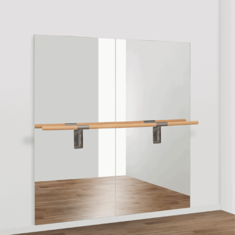 Pack 2 espejos de pared Amadeus con barra de pared Arabesque