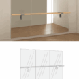 Wall mirror with wall ballet barre